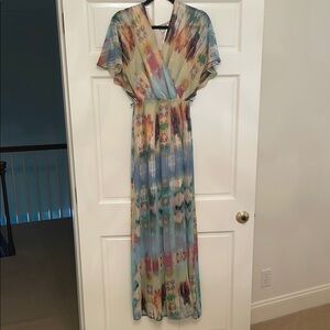 Elegant Multicolor Maxi Dress